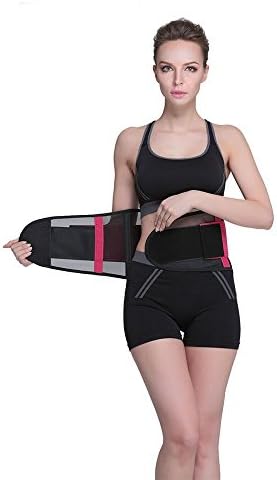 Waist trimmer Belt, Fancyteck Breathable Waist Trainer Belt Waist Slimming Belt For Hourglass Shape，XL, Rose