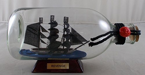 Pirate ship revenge ship in a bottle model