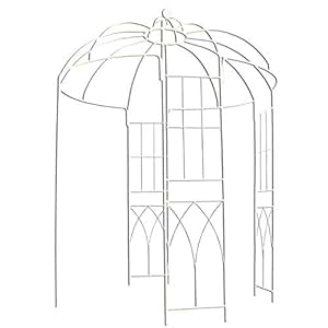 Pergola de metal con forma de jaula de pájaros de 4 lados estilo