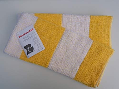 Kitchenaid Buttercup Yellow Kitchen Towels One 2 Pack Amazon Sg Home