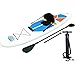 Bestway Hydro-Force White Cap 10' Inflatable Stand Up Paddle Board Kayak Water Set with Aluminum Oar, Hand Pump, and Travel Bag, White