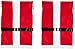 Santa Gift Sack - 3-Pack Large Christmas Toy Presents Bag with Drawstring, Santa Claus Suit Design, Red, White and Black, 19.5 x 29.5 Inches