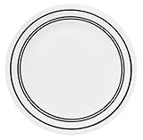 Corelle Livingware 8-1/2-Inch Luncheon Plate, Classic Cafe Black (6 Plates)