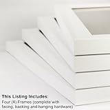 Craig Frames 23247812 12 x 12 Inch Picture Frame, White, Set of 4