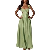 ZUAVIALA Sexy Jumpsuits for Women Summer Sleeveless Tie Up Backless Top Wide Leg Pants Jumpsuit Club Night Out Outfits