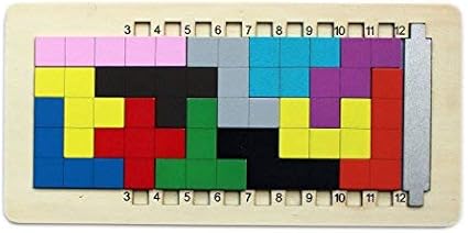 Tootpado Wntb082 Wooden Tetris Jigsaw Puzzle Non-Toxic Learning and Educational Toys for Kids