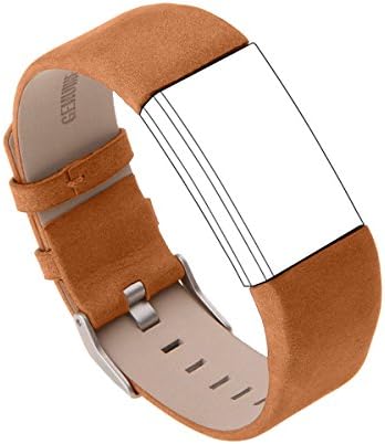 Fitbit Charge 2 Band, Hrawl Leather Replacement Bands for Fitbit Charge 2 (Brown-Matt)