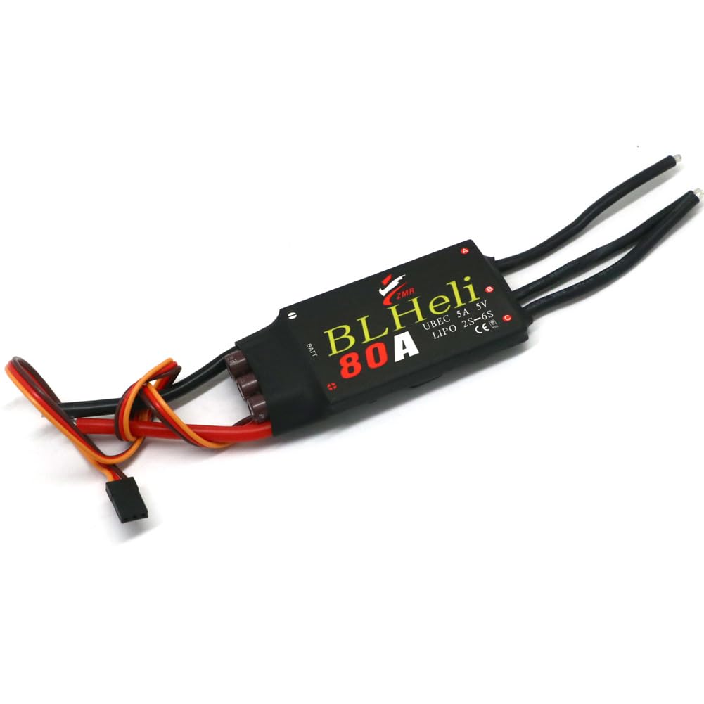 Brushless ESC 12A 20A 30A 40A 50A 60A 80A with UBEC for Quadcopter Aircraft Model Fixed Wing Multi-axis DIY FPV RC Drone (UK-HRLH250-80A)
