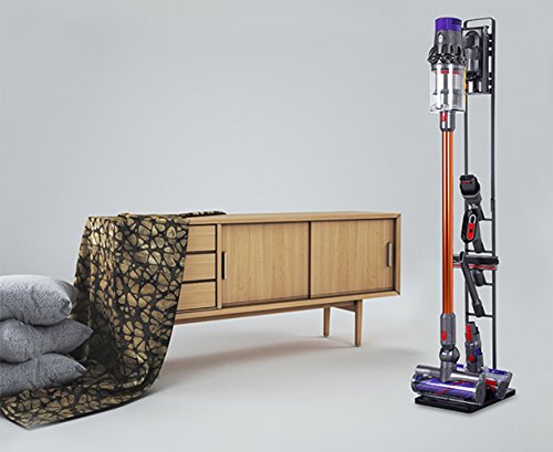 Stable Stand for Dyson Vacuum V8 V10 and Fluffy Soft Roller Direct,Drive Cleaner Head,Mini Motorized Tool,Dusting Brush Docking,Station Combination Tool, Black