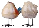 Greencherry Artificial Manmade Decorative Ceramic Bird Animal Shape Statue Cute Figurine Sculpture Couple Gift Pack of 2