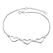 925 Sterling Silver Sexy Lucky Heart Love Anklet Ankle Bracelets Chain Beach Girl (Heart-2)