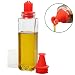 Olive Oil Bottle Dispenser- 16 oz Glass Cruet w Interchangeable No-Drip Spout and Silicone Basting Brush