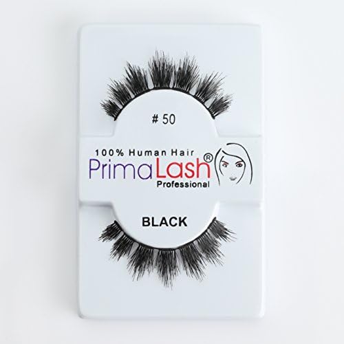 100% Human Hair False Lashes by PrimaLash Professional STYLE #50- Handmade Strip Lashes