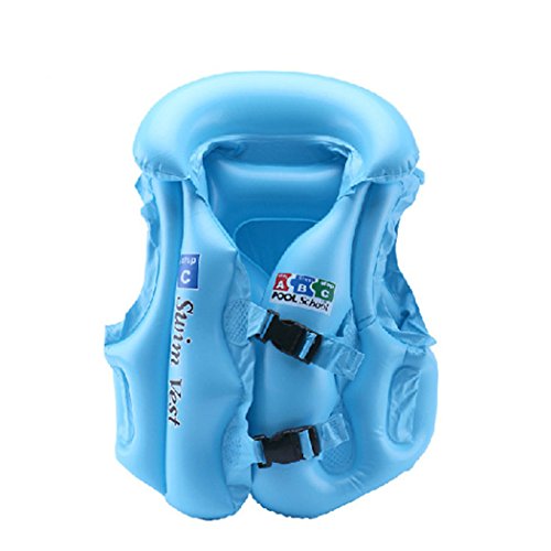 Children Float Swimming Aid Swim Vest Learn-to Swim Life Jacket Buoyancy Aid Vest for Kids (Medium, Blue)