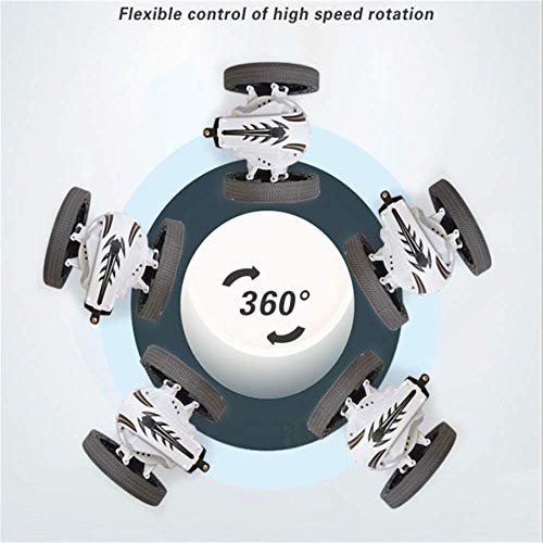 KINGBOT Jumping Car, Wireless Remote Control Stunt Car with 2.4Ghz and LED Headlights Double Sided Tumbling and Extreme High Speed Rotating