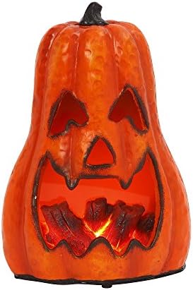 Halloween Jack O Lantern with LED Fire Effect Inside Amazing Festive Display NEW
