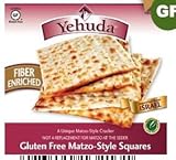 Yehudah Gluten Free Matzo Squares, High Fiber, 10.5 Oz Box (Case of 3)