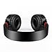 Sound Intone P6 Wireless Headphones with Microphone and Volume Control for Cellphones iPhone Laptop TV( Black Red)
