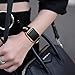 SWEES Genuine Leather Band Compatible for Apple Watch 38mm 40mm, Dressy Designer Bling Rivets Studs Bands Strap Compatible for iWatch Series 4 Series 3 Series 2 Series 1, Sports & Edition Women, Black