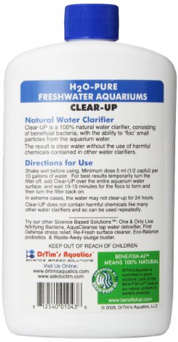 DrTim's Aquatics Clear Up Natural Water Clarifier, Freshwater 16 oz
