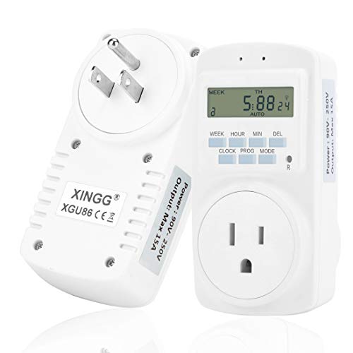 Outlet Timer, Digital Programmable Timer,7 Day Weekly Heavy Duty Smart