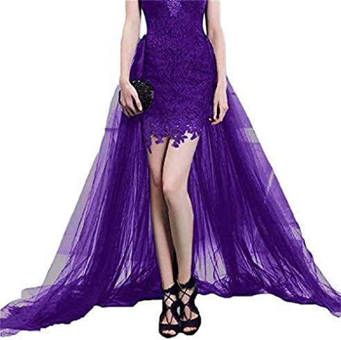 2 Layers Tulle Detachable Train Tutu Skirts for Prom/Party/Wedding Dress 2020