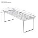 madesmart Clear Stacking Shelf - Large | CABINET COLLECTION | Organizer for Cabinet or Counter | Collapsible Legs for Storage | Non-slip Rubber Feet |