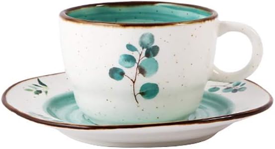 LRHD Vintage Rust Glaze Coarse Pottery Art Bone China Ceramic Tea Coffee Cup For Breakfast Home Kitchen Tea Cup White Tea Cup Set, Porcelain Tea Set, Latte Cups, Espresso Mug, White Cup