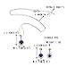 EVER FAITH 925 Sterling Silver CZ Gorgeous Round Cut Pendant Necklace Earrings Set Sapphire Color