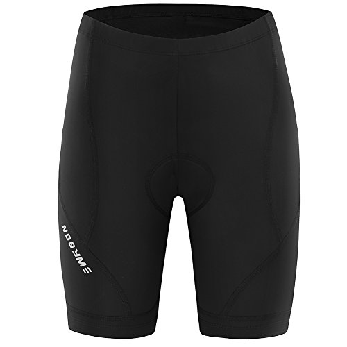 NOOYME Women's Bike Shorts for Cycling with 3D Padded Classic Black