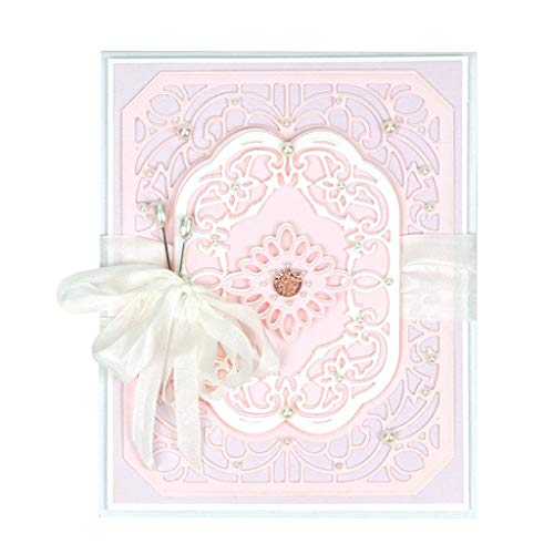 JDgoods Die Cuts, Creative Flower Die Cuts, European Vintage Pattern Cutting Dies and Metal Stencil Template for DIY Scrapbook Album Paper Card Making Craft Decoration (A)