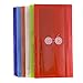 JAM PAPER Plastic Envelopes with Button & String Tie Closure - #10 Business Booklet - 5 1/4 x 10 - Assorted Colors - 6/pack