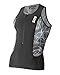 Triathlon SLS3 Men`s FRT Tri Top 2 Pockets Zipper Jersey - Singlet -Tank (Black/Red, L)