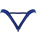 Mens Sexy Bulge Pouch G-string Underwear with Inverted Triangle Rear Blue L