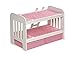 Badger Basket Doll Bunk Bed with Ladder & Storage Baskets (fits American Girl Dolls), Pink/White