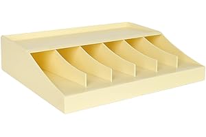 BankSupplies Bill Strap Rack Champagne Money Band Organizer Durable 6-Compartment Holder for Casinos, Banks, and Retailers