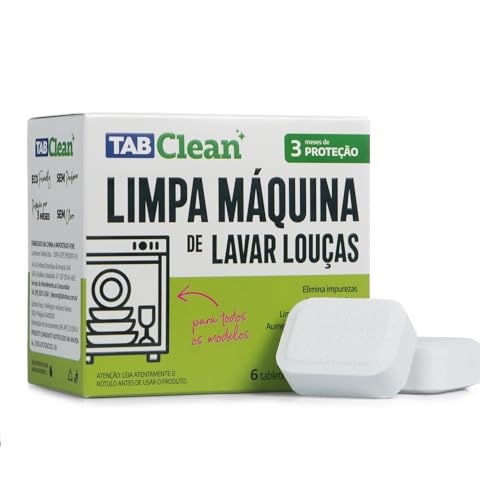 Limpa Maquina de Lavar Louças em Tabletes/Pastilhas TabClean cx c/06 und de 20g (120g) neutro