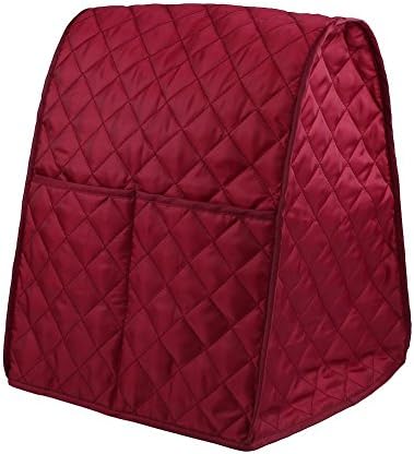 RICHELE Dustproof Stand Mixer Cover with Organizer Bag for Kitchenaid Mixer (Dark Red)