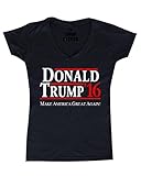 Shop4Ever® Donald Trump 2016 Women's V-Neck T-shirt Political Shirts SLIM FIT
