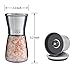 Best Salt and Pepper Grinder Set - Premium Brushed Stainless Steel - Easy to Refill and Adjustable Coarseness - Elegant Spice Mill Pair - Kitchen to Table Use - Modern Design Shakers(Set of 2) by IBBM