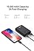 ZENDURE A3TC USB C Portable Charger Power Bank External Battery Type C 10000mAh 5V/3A Max - Black