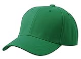 QML Plain Baseball Blank Hat Solid Color Velcro Adjustable ( 30 Colors ) (KELLY GREEN)