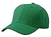 QML Plain Baseball Blank Hat Solid Color Velcro Adjustable ( 30 Colors ) (KELLY GREEN)