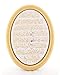 Beautiful Gold & White Oval Molded 7-3/8 x 9-1/4 Inch Ayatul Kursi Decorative Display Plaque - Muslim Islamic Art