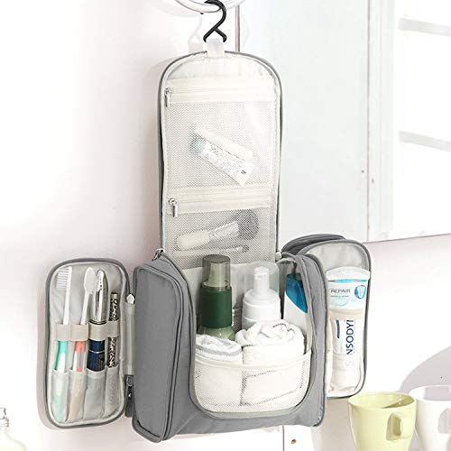 Hanging Toiletry Bag, Large Travel Cosmetic Makeup Travel Organizer for Men&Women with Sturdy Hook-Trip Essentials