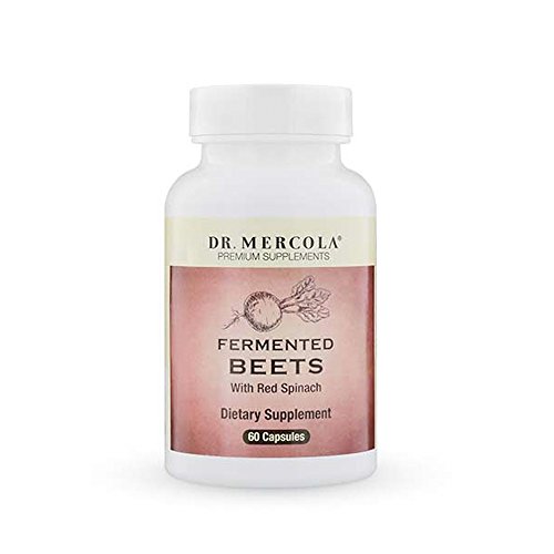 Dr. Mercola Fermented Beets with Red Spinach - 30ct - Nitric Oxide Support Supplement - Natural Energy Booster - Supports Healthy Blood Flow & Blood Pressure Levels