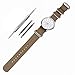 SIMCOLOR 1.5mm Zulu Watch Bands,Military Nylon Replacement Watch Strap with Black Heavy Duty Buckle 18mm 20mm 22mm or 24mm(22mm,Khaki)