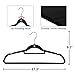 Closet Accessories, Velvet Hangers, Ultra Slim Space Saving, notches, tie bar, Swivel Hook,10 Pack, with 20 Matching Velvet Finger Clips (Black)