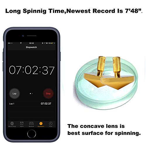 Precision Colorful Spinning Top with Keychain, 2019 Unique Christmas Stockings Gift for Teens & Kids, Men&Women, Stainless Inception Tops, Pocket Gadget Gyro Toy, Spin Forever up to 7:48,EDC