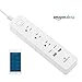 Smart Home Power Strip Wi-fi controlled, 3 Outlets + 2 USB Ports Compatible with Alexa; No expensive hub required, Simple Plug & Play APP- & Alexa-compatible by Wasserstein (Power Strips, 1 Pack)